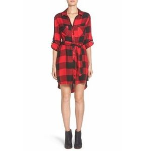 BeachLunchLounge • Simone Plaid Belted Shirtdress